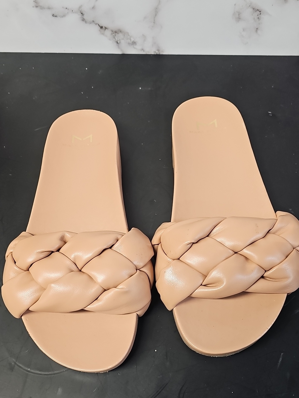 Braided Slide Sandals - Nude Pink Women’s Slides